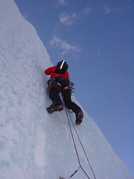 "Stairway to Heaven" WI 4, Joe Tebbe leads pitch 1 & pitch 4. We climbed 700 feet of this Colorado back country classic.
