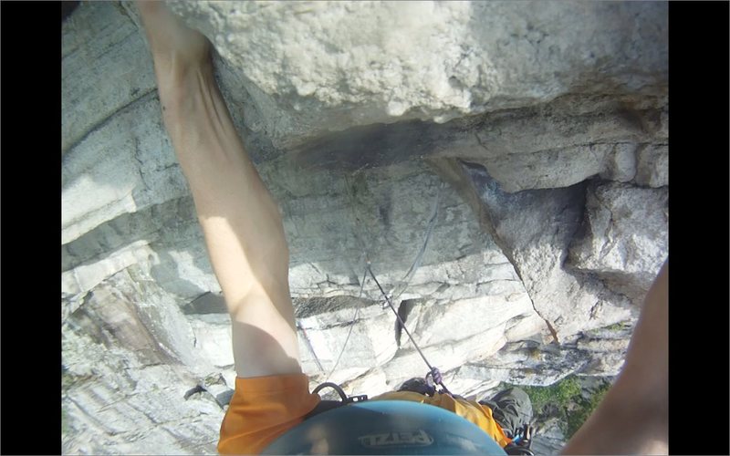 A View from the crux move of Modern Times