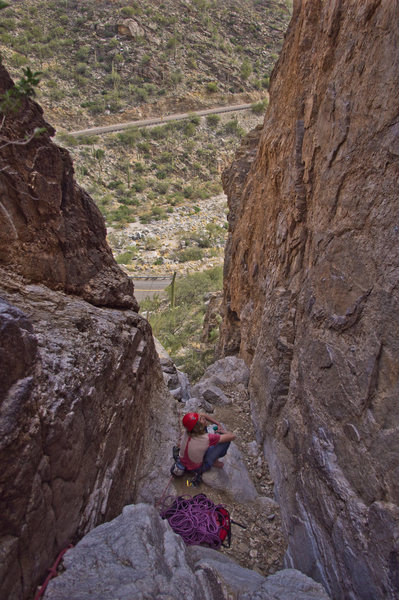 View from the crag to Catalina hwy.