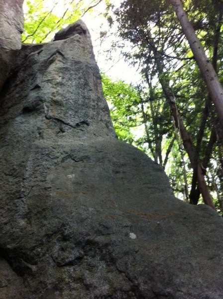 Climb the right side arete