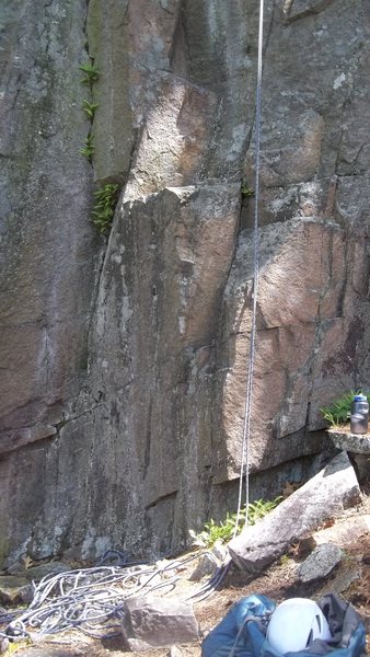 Base of Stigmata<br>
Easy to recognise when there by identifying the flat rock with the half full water bottle is on.<br>
Very spacious area,room for dogs and children.
