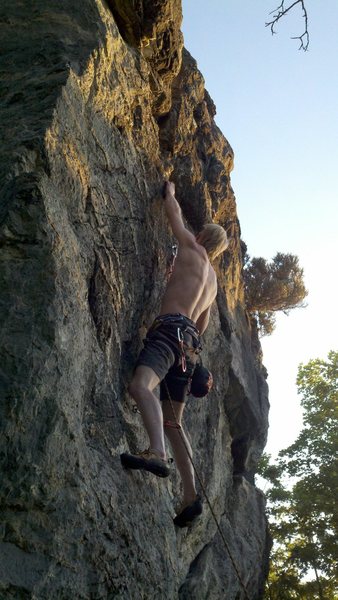 Caleb at the last bolt on Dr. Teeth