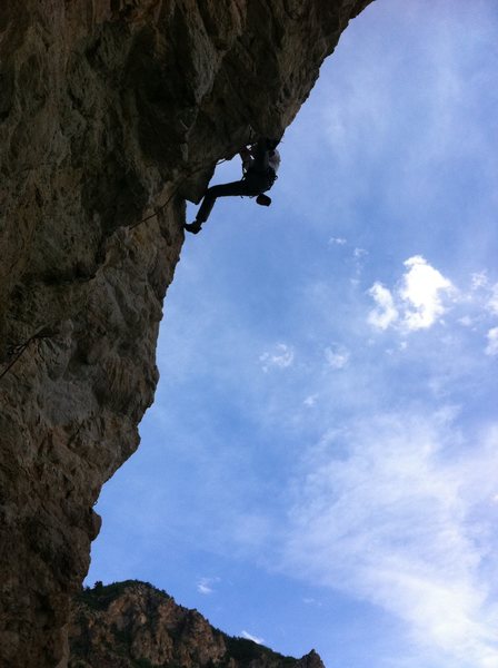 Caleb at the crux