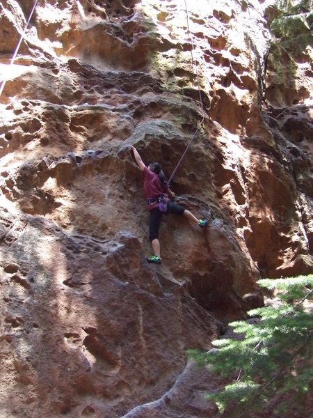 Kira moves through the lower section of what seemed like Wing Ding, after the 1st bolts were removed and before the 2nd bolts were added back in.