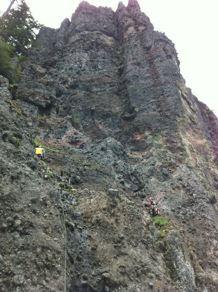 This is a line straight up the North face of The Steeple. The route is "Brother Mike"