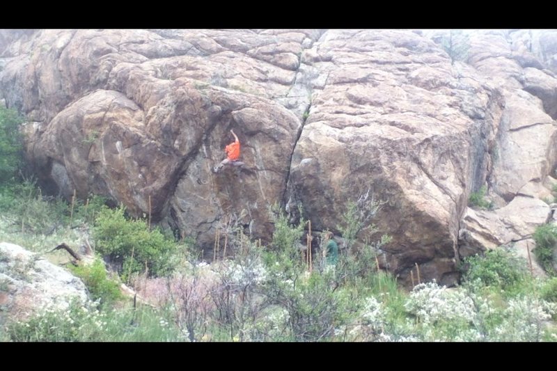 Kegan Minock on the 2nd ascent.