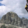 Climbing on "Torre Trephor" - Cinque Torri - Dolomites of Italy