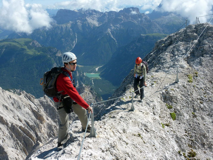 Via ferrata "Ivano Dibona" on Mount Cristallo - Dolomites of Italy