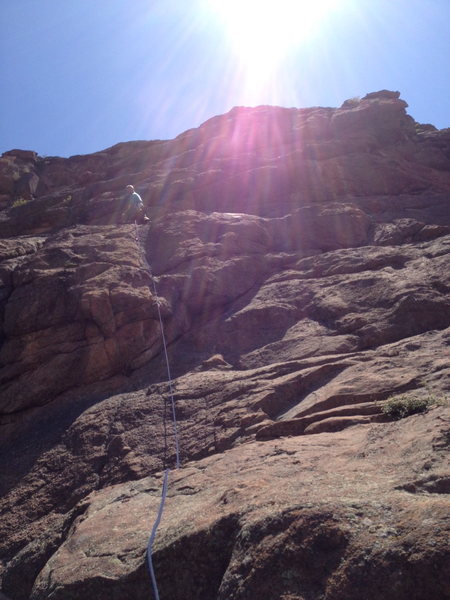Halfway up....