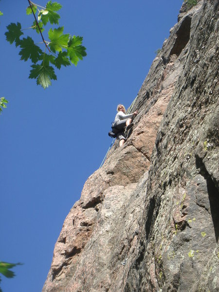Lindsey climbing high on Venice Beach. Second day ever climbing!