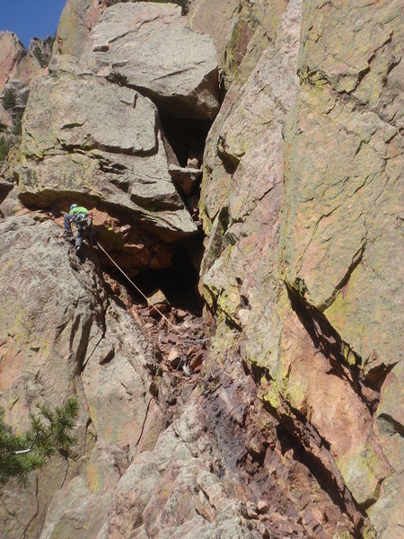 Ross on the pitch 2 traverse.