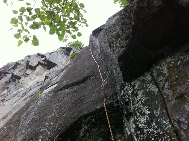 Looking up pitch 2. Photo by Ed Keller.