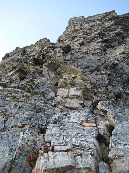 Typical rock near the beginning of the route.