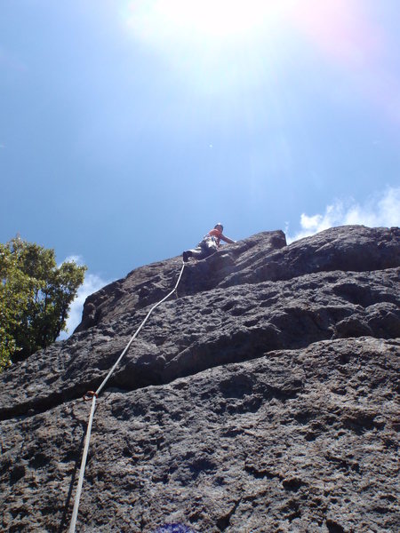 Paul nearing the top of Kola