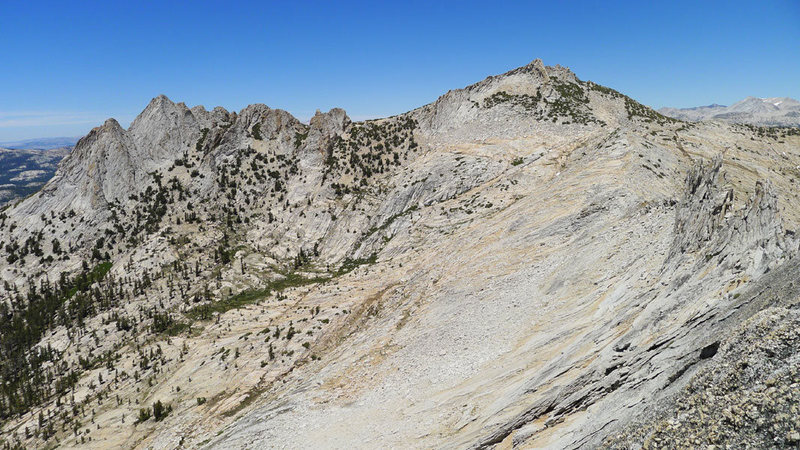 (left to right) Echo Peaks, Echo Ridge and the final towers on Matthes