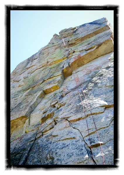 Photos don't do the overhang justice. This is on ya the whole time. Remarkably consistent with maybe 4 cruxes. It's definitely a crack but feels more sporty. Be ready with TONS of gear. And no joke on the 70m being exactly the right length.