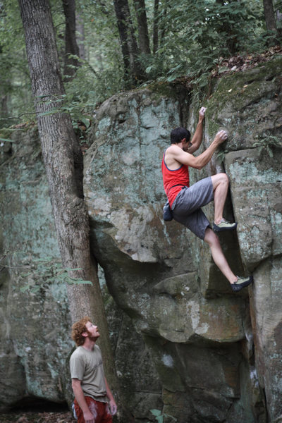 Reinke on the Shark Fin Arete.