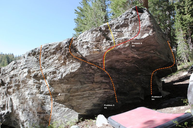 Medicine Boulder South East Corner Topo