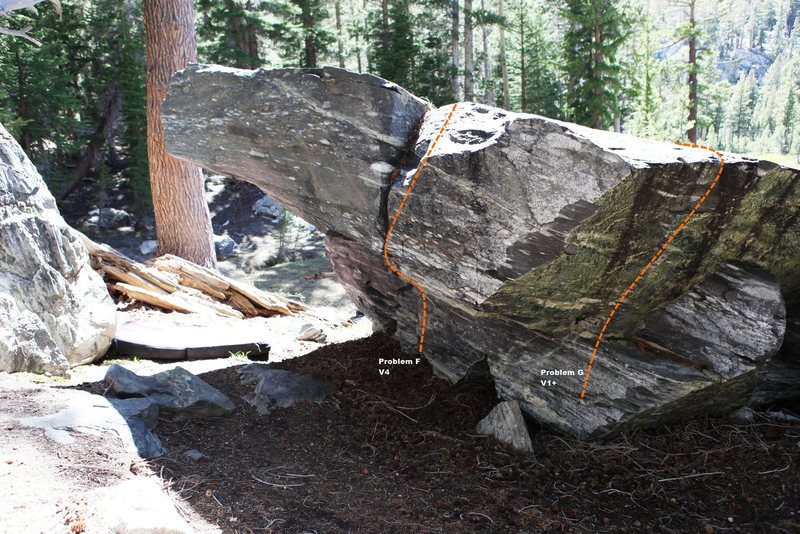 Medicine Boulder East Overhang Topo