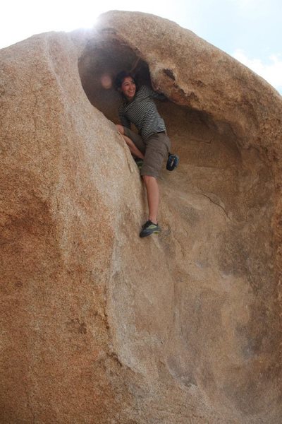 Fun warm up for everyone. Taller than it looks (Climber Jackie Trejo)