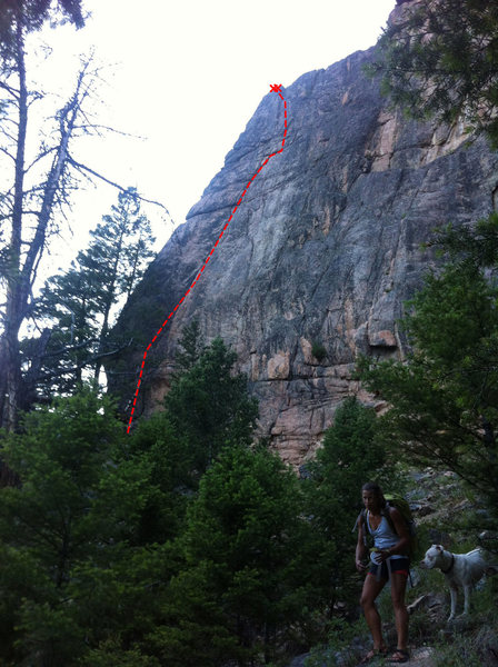 As seen from the trail just past the turnoff.