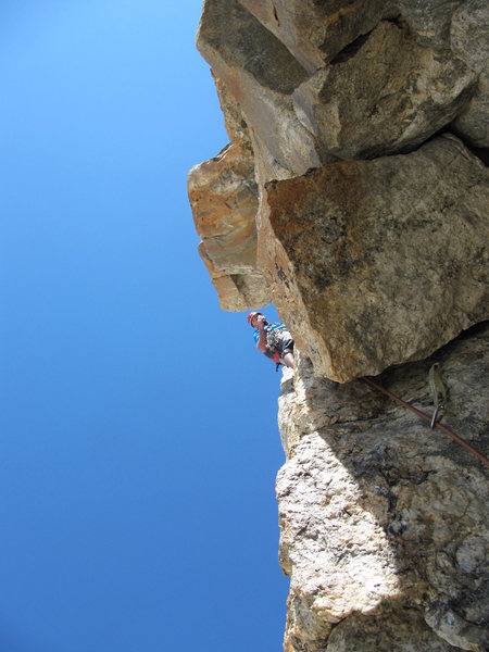 Pitch 3 above the small roof.