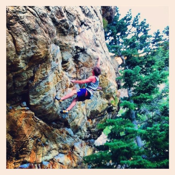 The crux move on New Cliche