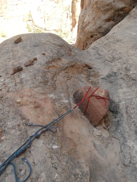 sketchy slung boulder at top