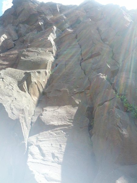 From the left: Othello (5.9), Azog (5.9), and Ophelia (5.8). A nice place to break into leading cracks in the Lower Gorge.