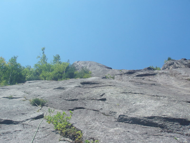 Right before drake started his simul-climb behind me. End at top of OW due to unprotected run out section.