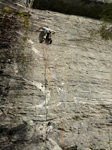 Andrew climbing.