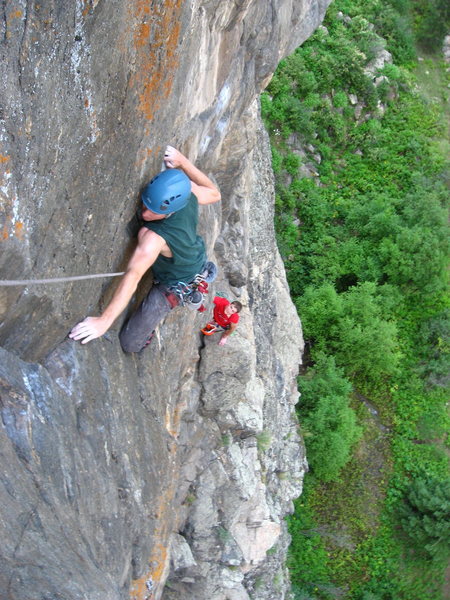 Myc, just finishing the traverse.