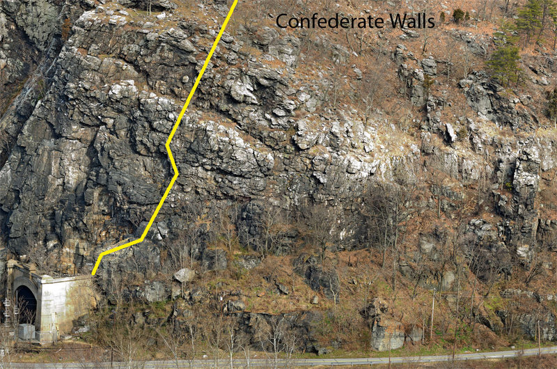 Confederate Wall area