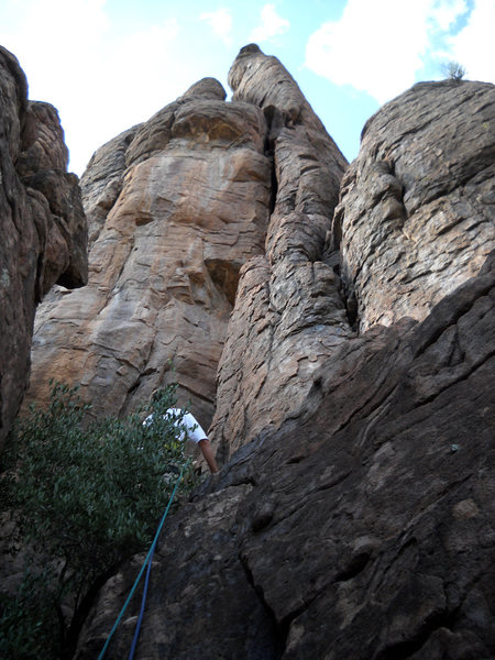 Establishing a new line in Devil's Canyon south of Hackberry Creek