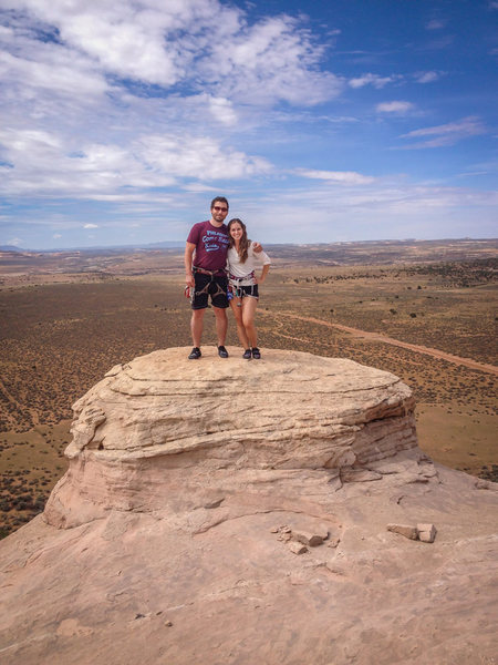 Jenna and I on top of Looking Glass Rock. Photo by Karl Kelley.