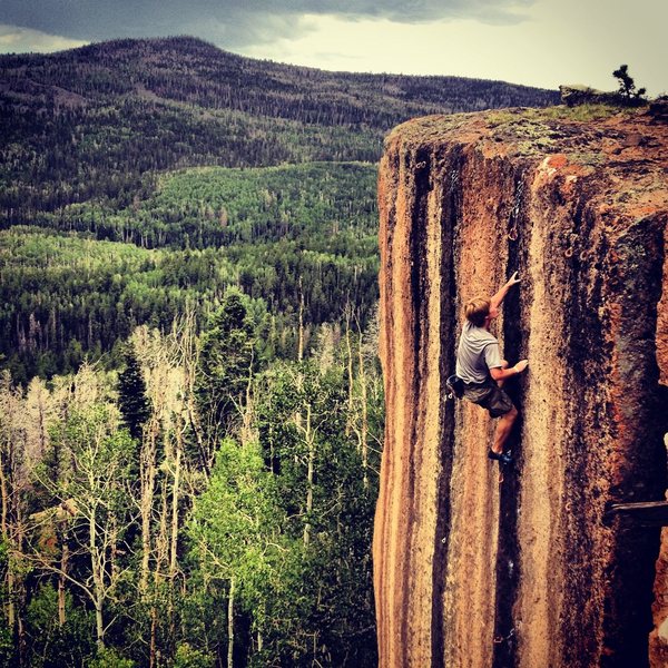 Seth Cowley at the top of mano-y-mono