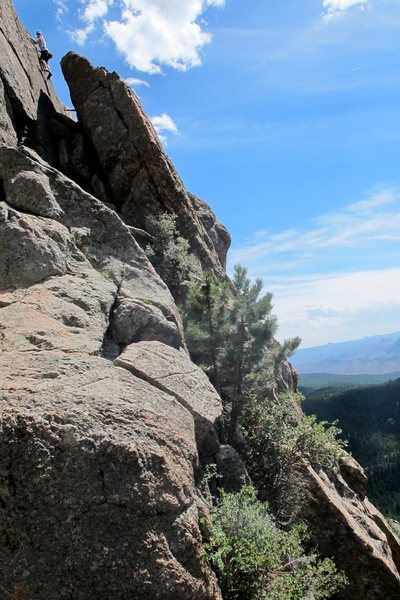 Kristin Knudson on Finger Lickin' Good. Ironically, this route removed her finger tips. Watch for sharp crystals.