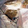 Jonny on P-1 of The Misunderstanding. One of my favorite routes in BVC.