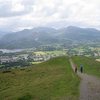 Walking down Latrigg towards the town of Keswick lies at the head of the Borrowdale Valley. Bowker