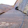 The second pitch has no dull moments. I love this climb!