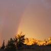 Double rainbows over the Nautilus with alpenglow.