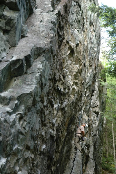 Climb the big flake to start.