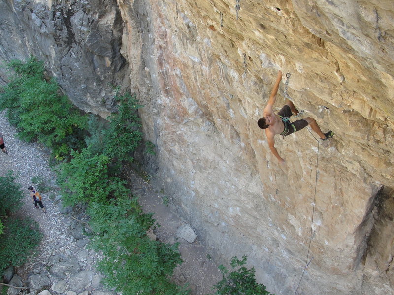 chris resting mid-route.