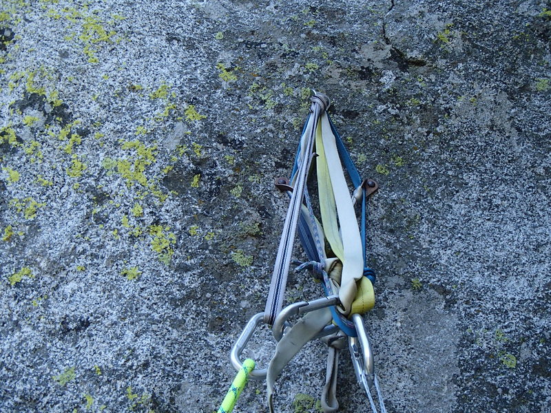 Here is a picture of the death triangle at the anchor point; didn't