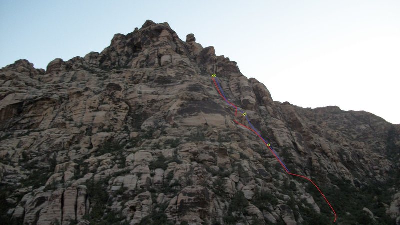 Approach/descent for mossy ledges.