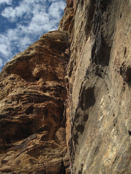 bottom up of P5 to biv ledge
