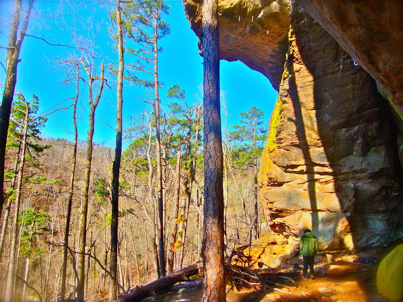 The beautiful cave creek area, Arkansas. Under the two best routes flying elvis and brick attack.
