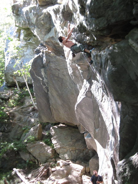 Sylvain and Charles doing what they do best... climbing and belaying, respectively.
