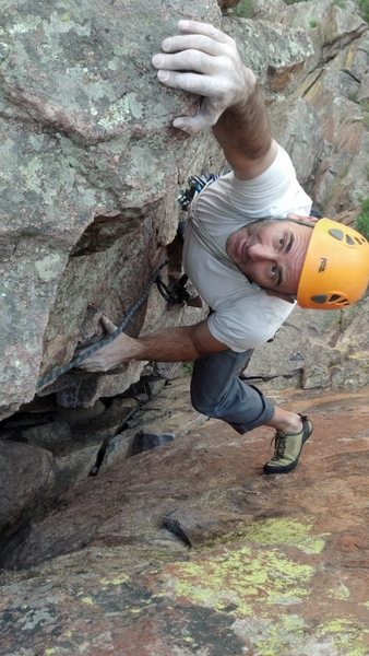 David topping out on the last pitch.