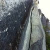 The P3 flake-crack being led by Ross Mailloux of Squamish, BC.